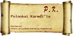 Polonkai Karméla névjegykártya